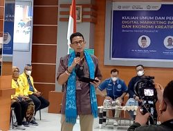 Tiba di Maluku Utara, Menteri Sandiaga Beri Kuliah Umum di Unkhair Ternate
