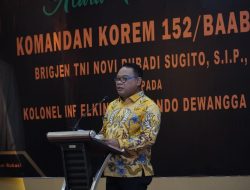 Pisah Sambut Komandan Korem 152/ Baabullah, Ini ungkapan Sekprov Malut