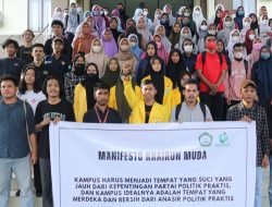 Deklarasi Pemilu Damai, BEM Unkhair Ternate Tolak Politik Praktis di Kampus