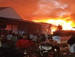 Pasar Rawajaya Tobelo Terbakar, Lapak dan Ruko Ludes