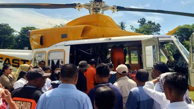 NHM Kerahkan Helikopter Bawa Pasien Hidrosefalus Berobat ke Manado